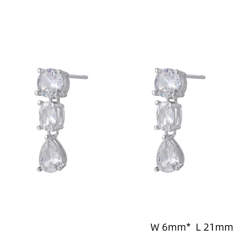 French-style Light-luxury Teardrop Earrings For Women