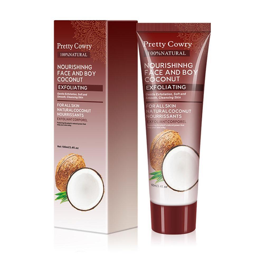 Cucumber Coconut Papaya Facial Exfoliating Gel Cream Body Cleansing