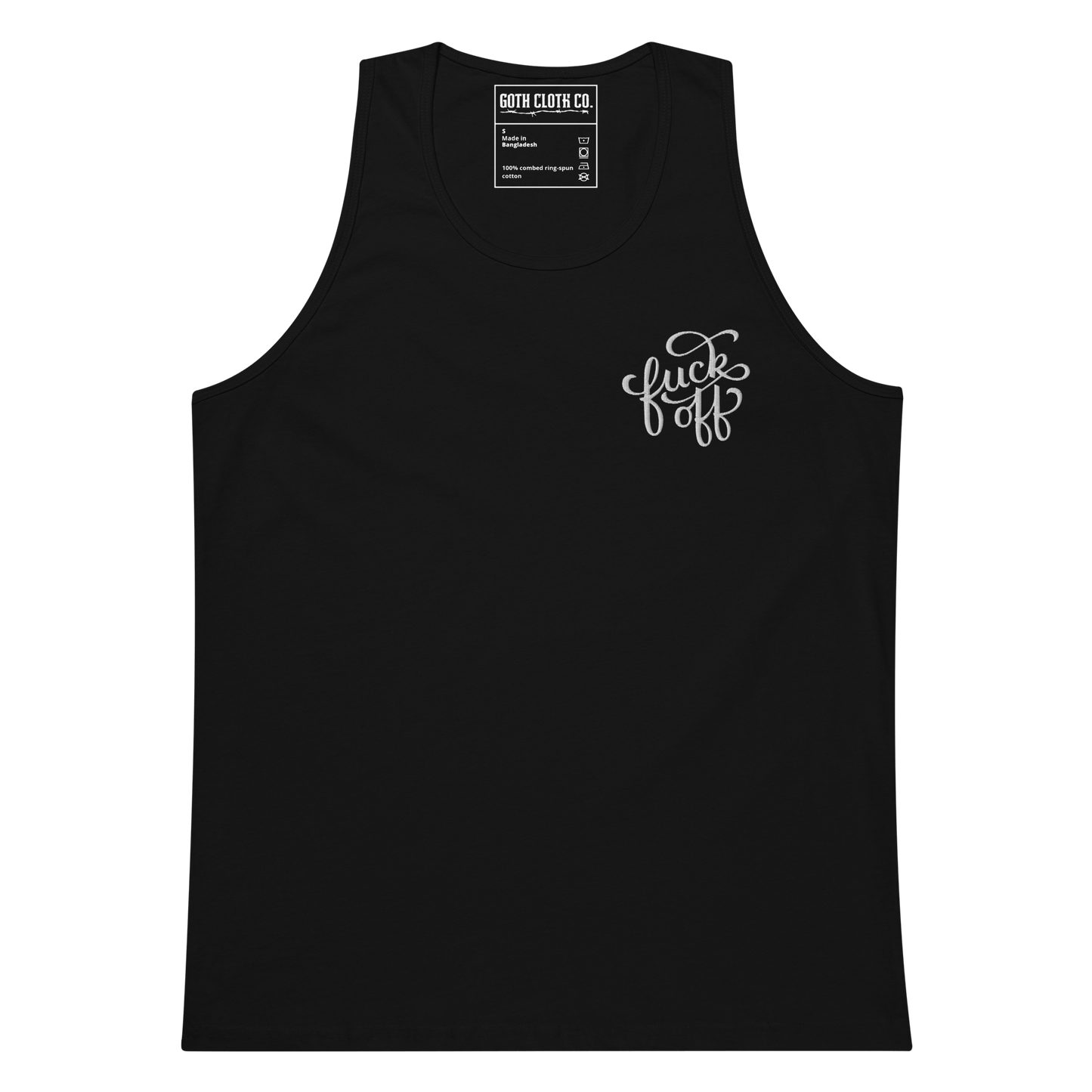 Fuck Off Embroidered Tank Top