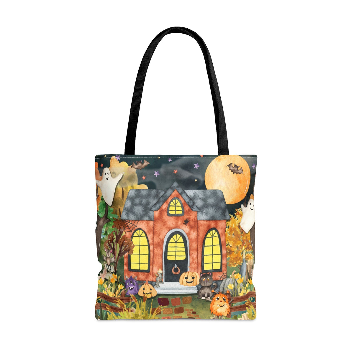 Funny Halloween Tote with Cute Ghosts