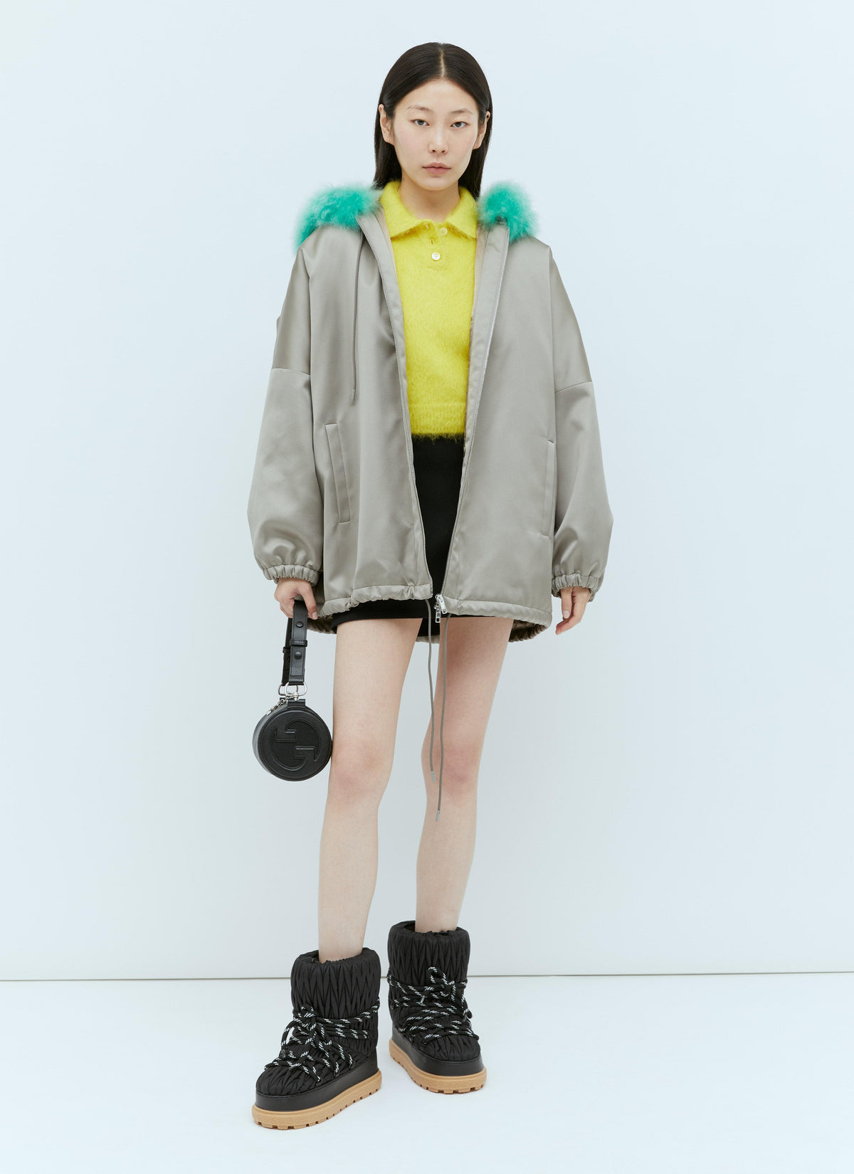 Gucci Women Satin Bomber Jacket