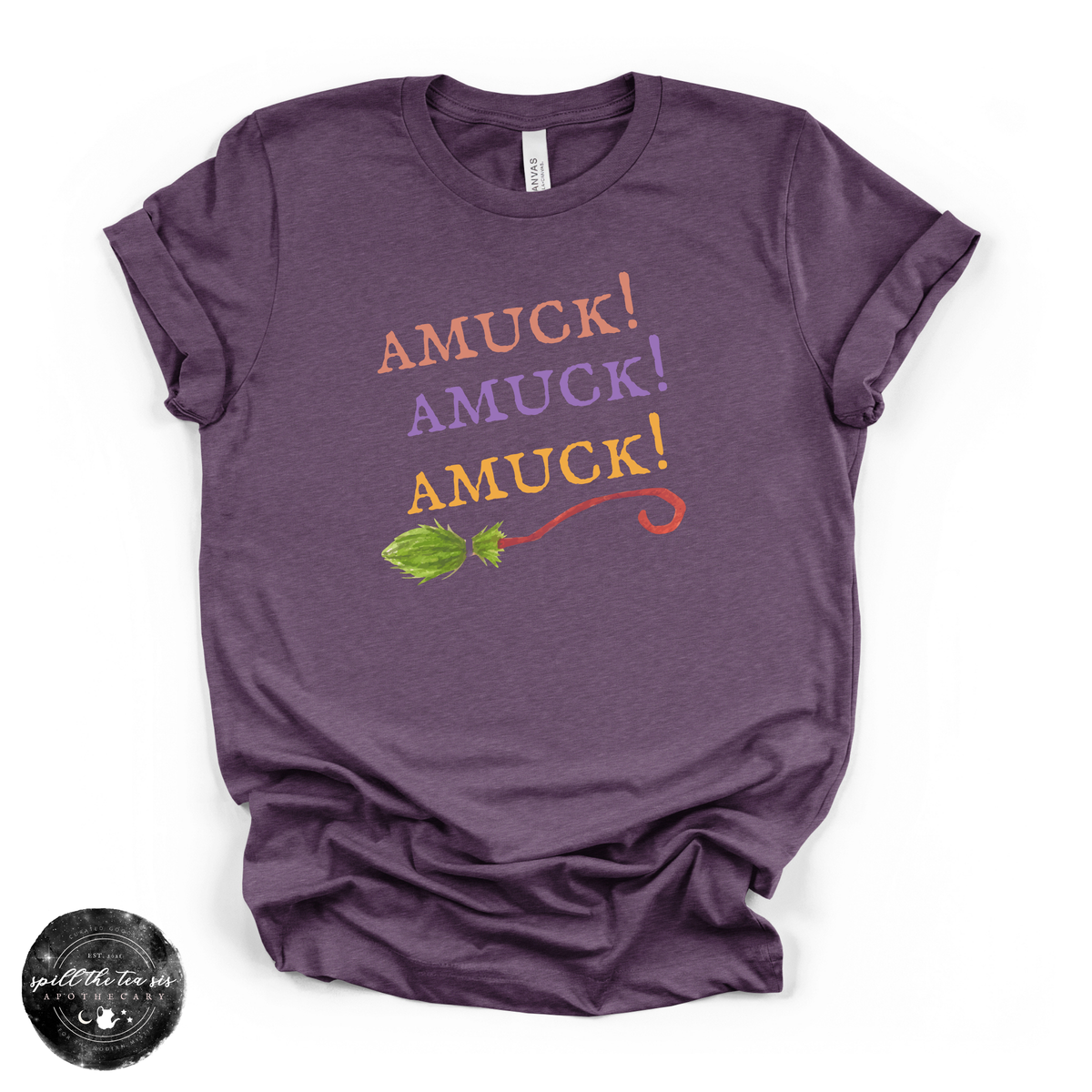 Amuck! Amuck! Amuck! Tee | Magical Halloween Witch Graphic T-Shirt