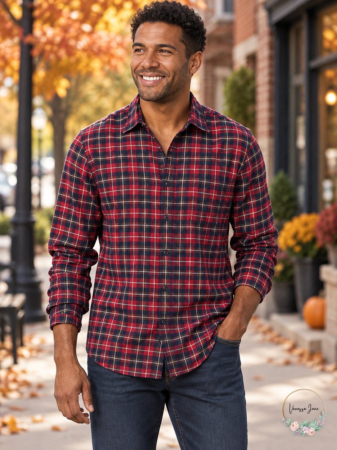 American Rag Mens Plaid Flannel Shirt Red Dhalia, Size 2XL
