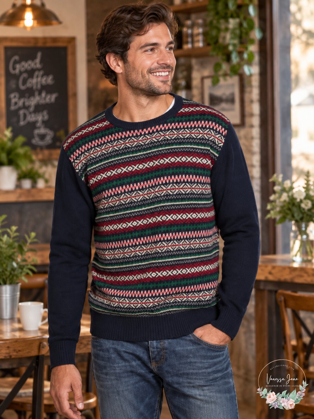 Weatherproof Vintage Mens Isle Sweater, Size Large