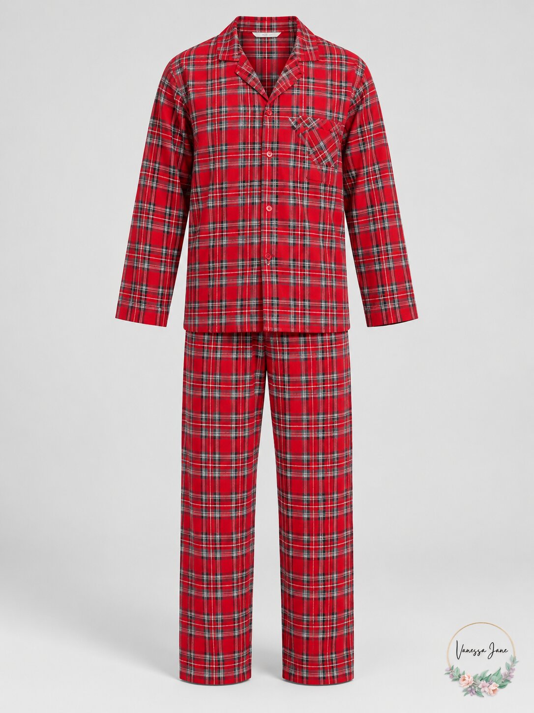 Family Pajamas Matching Mens Brinkley Plaid Family Pajama Set, Size Small