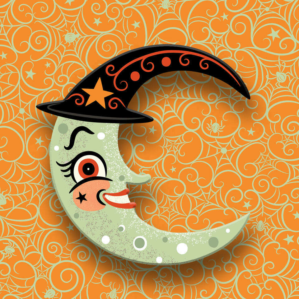 Witchy Crescent Moonhilda Brooch by Johanna Parker x Lipstick & Chrome