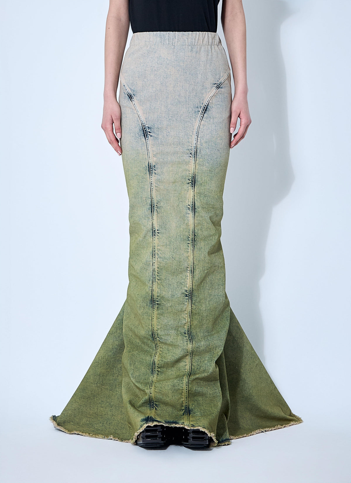 Moncler X Rick Owens Women Acid Degrade Al Maxi Skirt