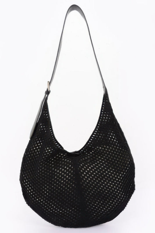 Mesh Crochet Shoulder With Pouch