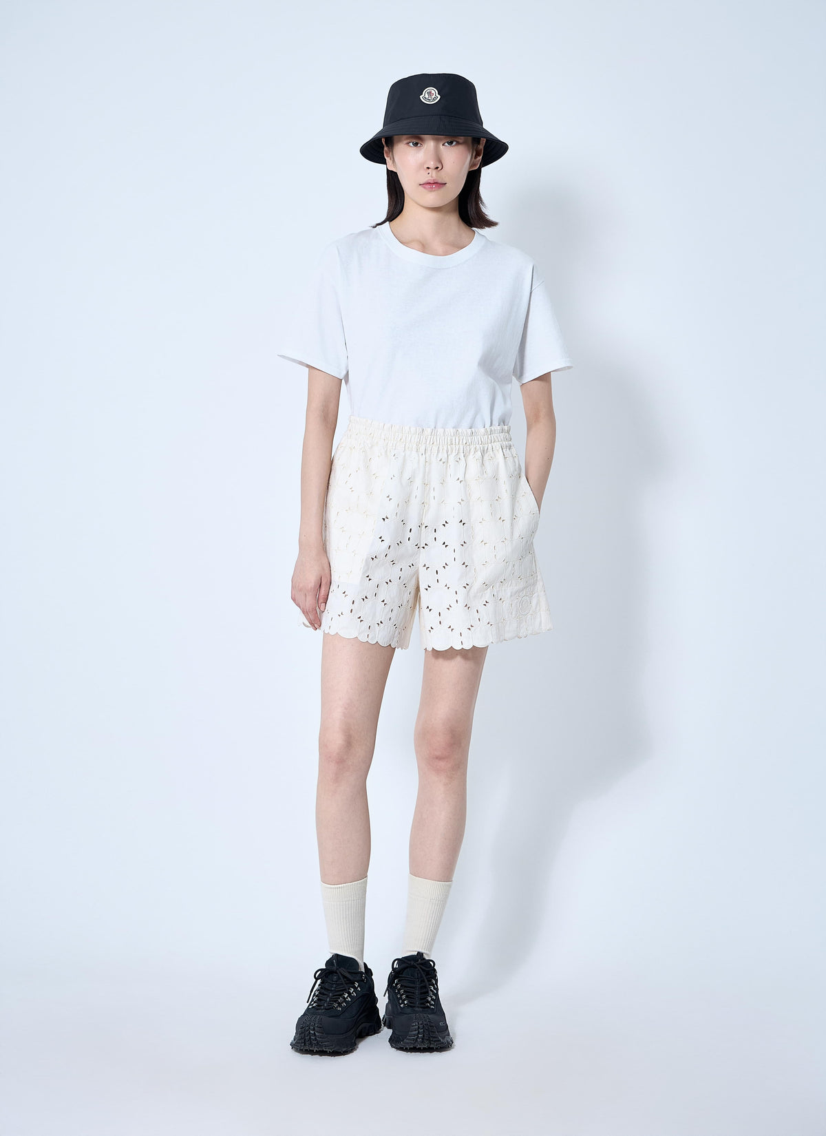 Moncler Women Logo Patch Shorts