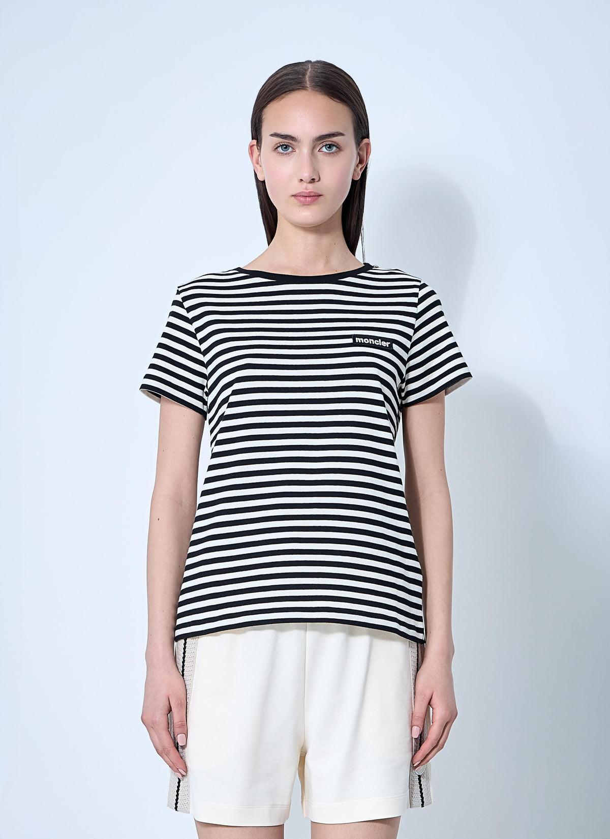 Moncler Women Striped Logo Motif T-Shirt