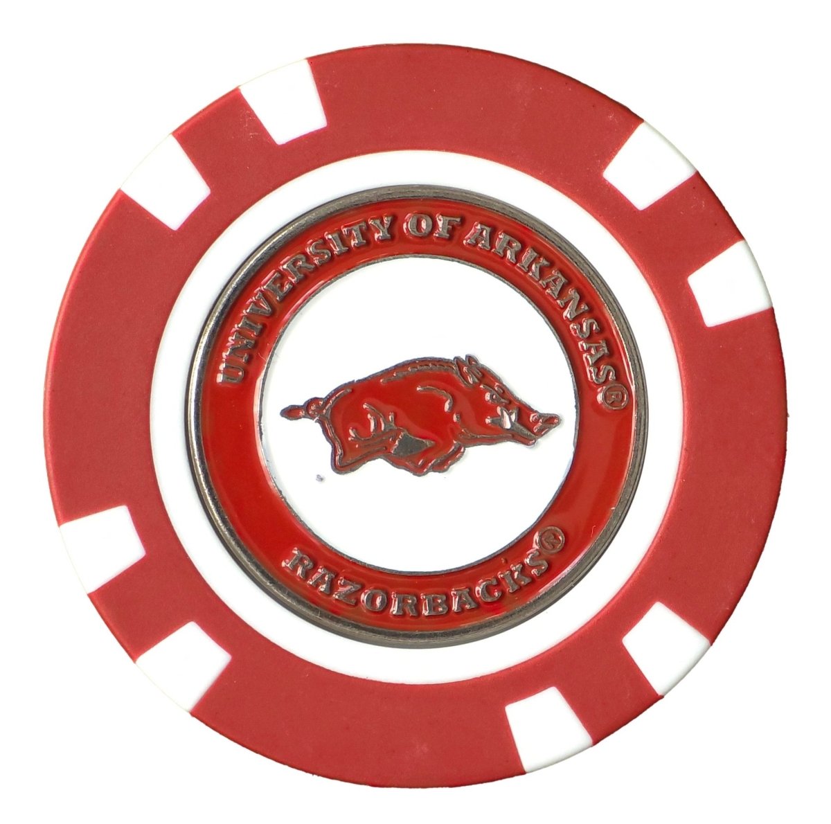 Officially Licensed Arkansas Razorbacks Poker Chip Ball Marker