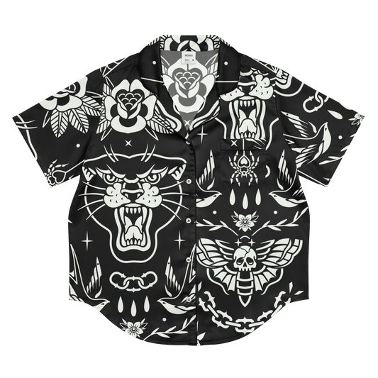 Old School Ink Silky Pajama Top