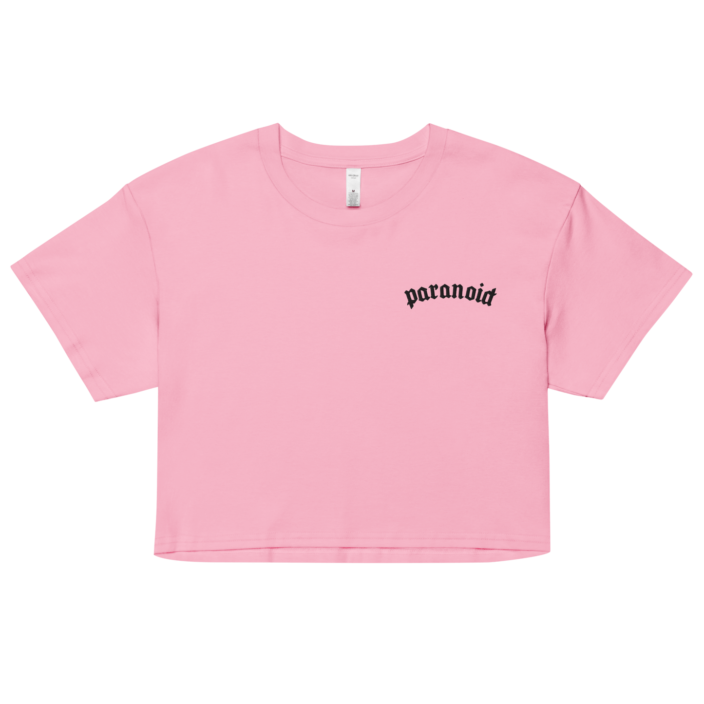 Paranoid Embroidered Crop Top
