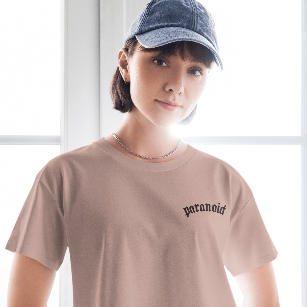 Paranoid Embroidered Crop Top