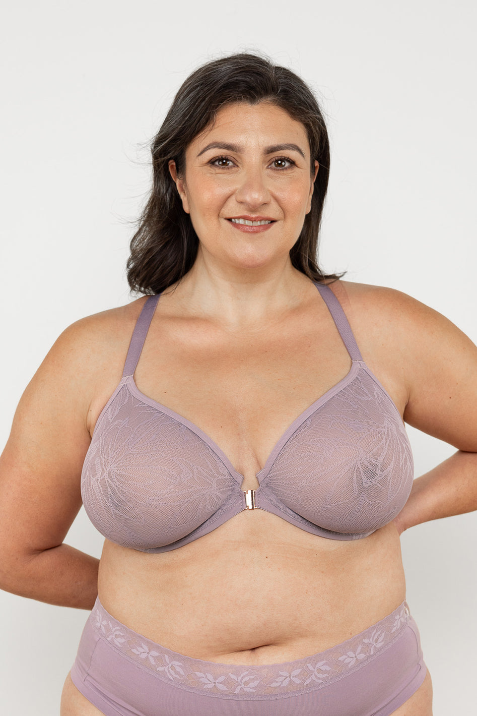 Parker Smooth Lace FlexWire Unpadded Front-Close Bra - C-G Cup