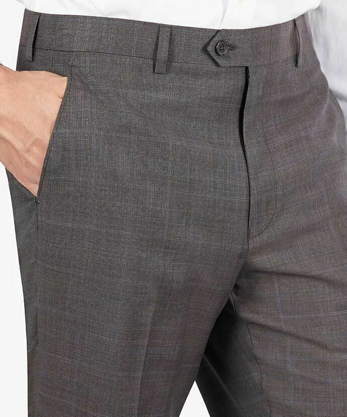 Ralph Lauren Mens UltraFlex Classic-Fit Wool Suit Pants, 42
