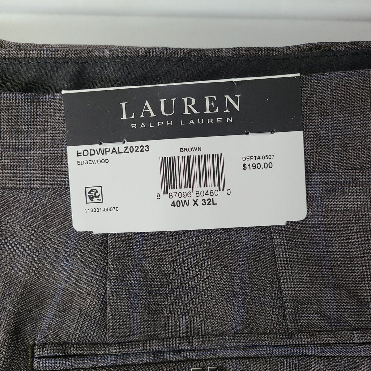 Ralph Lauren Mens UltraFlex Classic-Fit Wool Suit Pants, 42