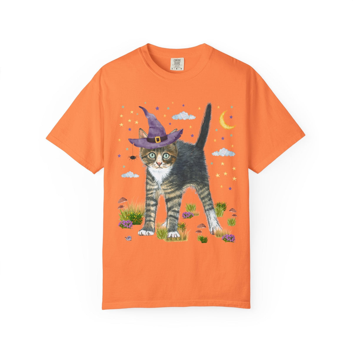 Witchy Halloween Kitten Tee