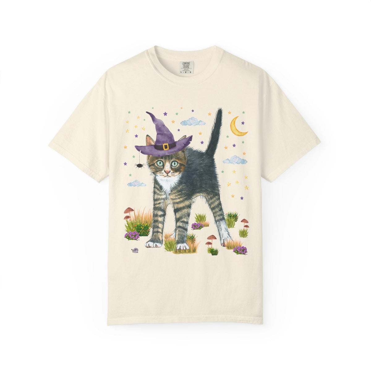 Witchy Halloween Kitten Tee