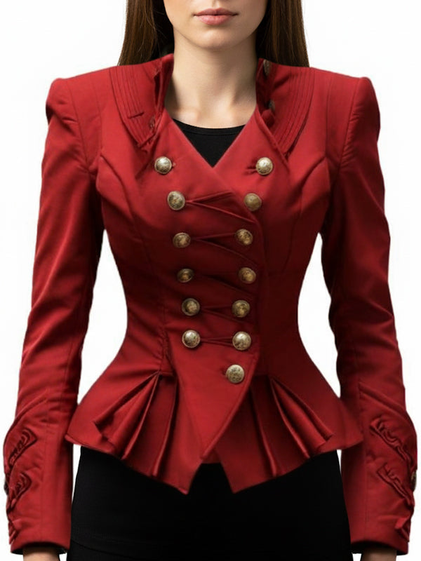 Women Red Stylish Cotton Fancy Outerwear